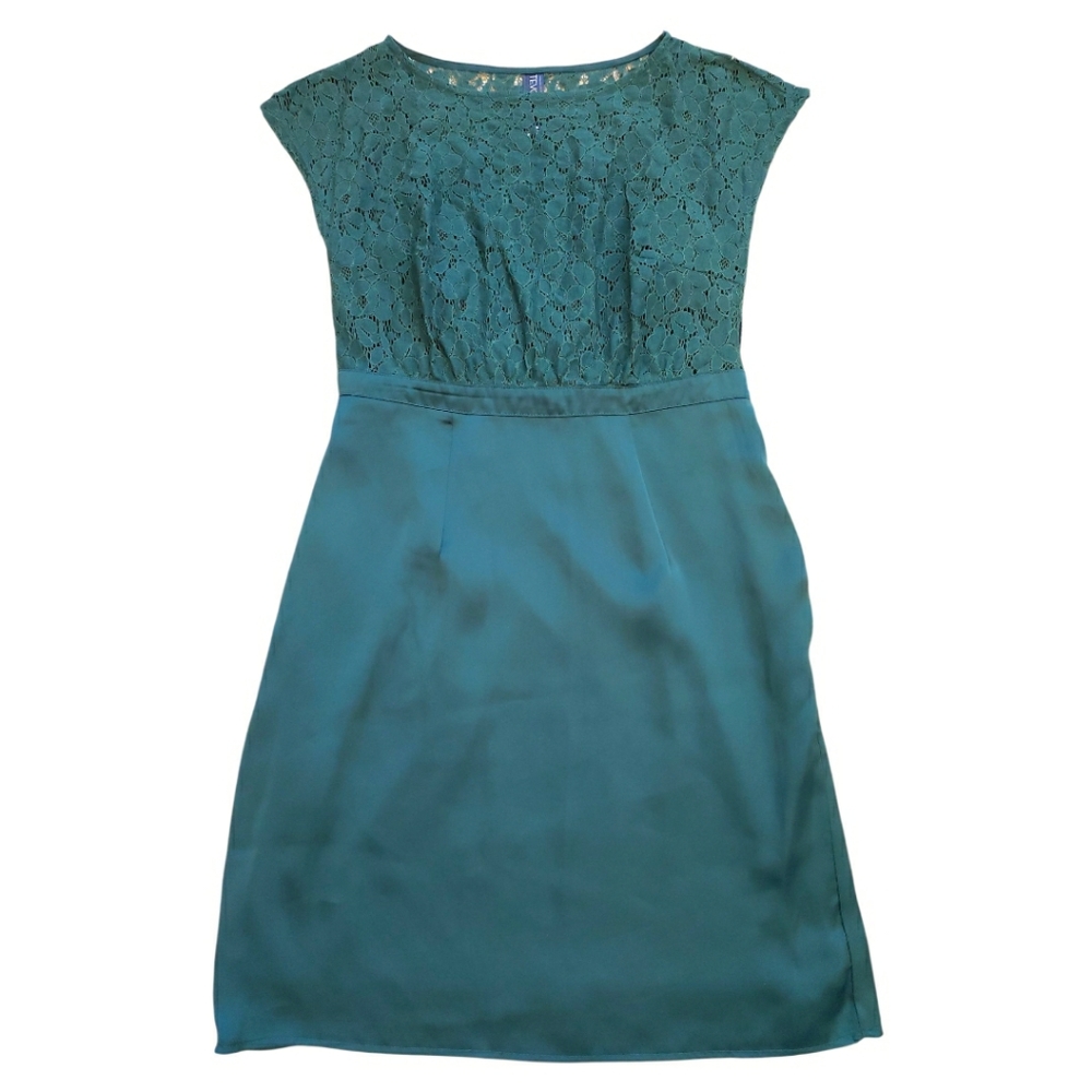 Tevolio Satiny and Lacy One Piece Dress